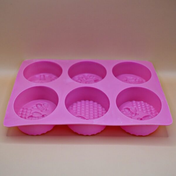 6 Compartment Oval Silicone Moulds with Bees and Flowers - Image 3